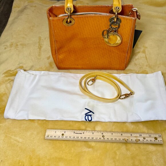 VTG ~ DIOR Patent Leather Monogram Lady Bag - Picture 4 of 14